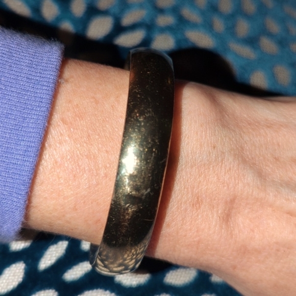 🫴 VTG Statement Gold Brass Cuff Bracelet Maximalist - Vintage? J.Crew - Picture 7 of 13